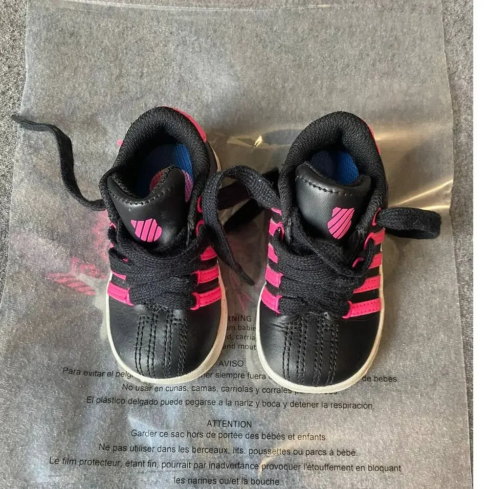 K-Swiss Toddler Size 5 Sneakers Black Pink